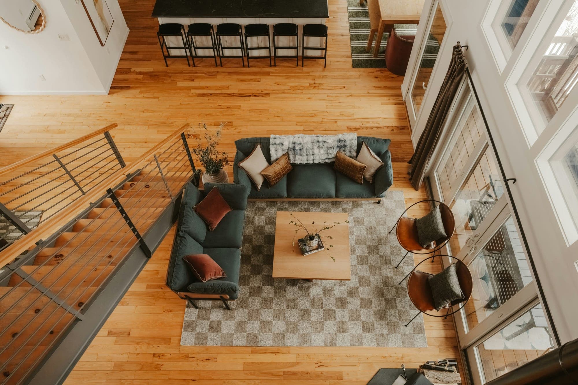 Sunlit interior living space